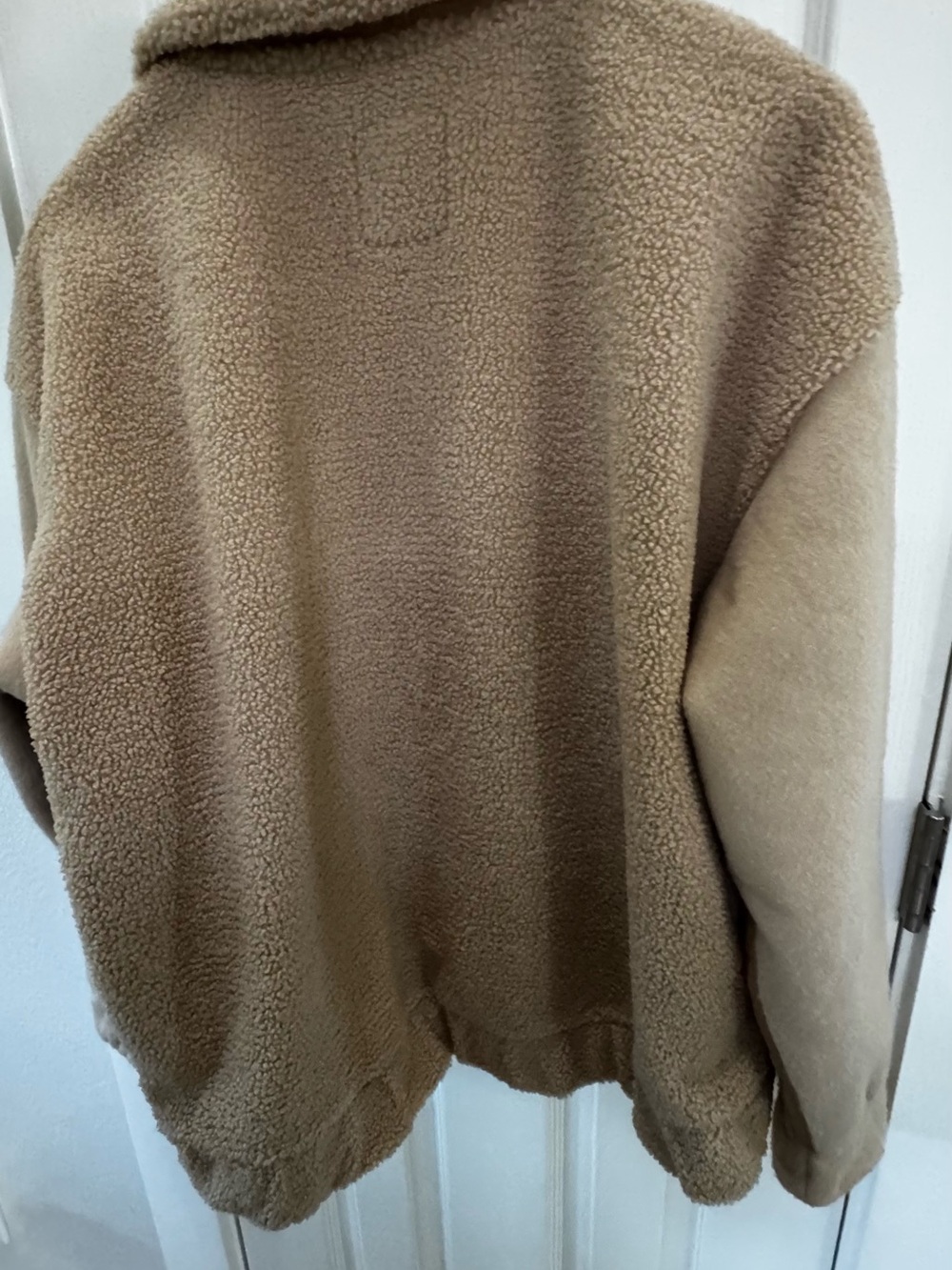 Abercrombie & Fitch Beige Sherpa Half-Zip Pullover - Picture 5 of 5